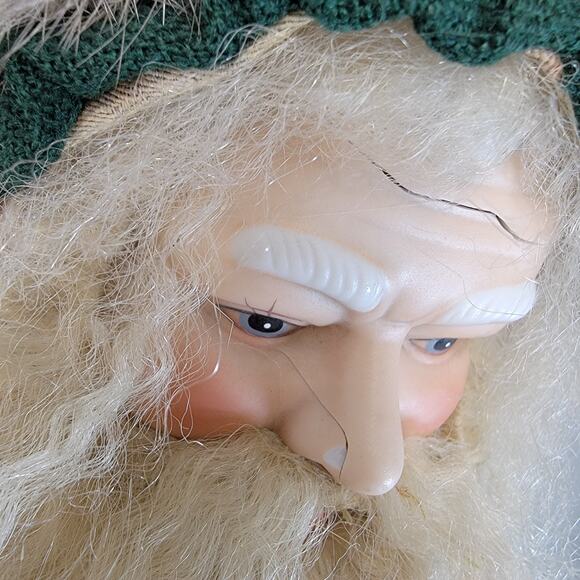 Old World Christmas Santa 24" Tree Table Topper Real Fur Lantern Works Vintage - Picture 8 of 16